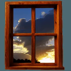 Windows Silhouette Sunset PNG 84