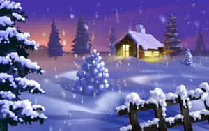 Winter Christmas Bright House Desktop