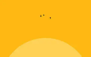 Minimalist Art In Yellow Aesthetic Desktop