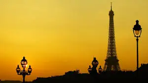Yellow HD Eiffel Tower Sunset